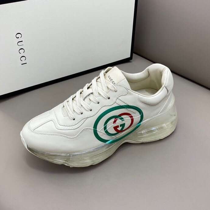 BL-GCI Ivory Leather Rhyton Square Logo Sneaker 049
