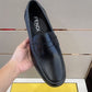 Feni Force Matte Black Loafers For Men