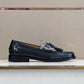 GCI Men's GG Loafers Horsebit With Tassel Black And Beige For Men 673817 17X30 1063