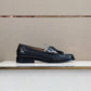 GCI Men's GG Loafers Horsebit With Tassel Black And Beige For Men 673817 17X30 1063
