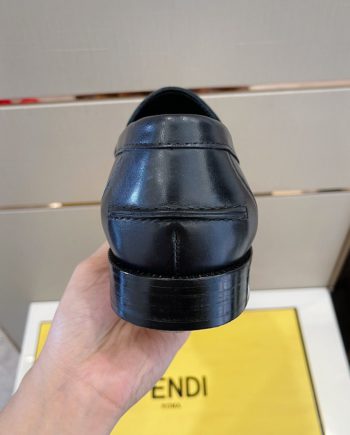 Feni Force Matte Black Loafers For Men