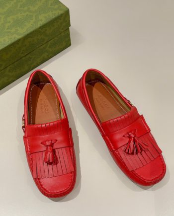 GCI Men's Loafer With Driver Interlocking G Red For Men 624699