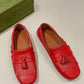 GCI Men's Loafer With Driver Interlocking G Red For Men 624699