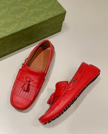 GCI Men's Loafer With Driver Interlocking G Red For Men 624699