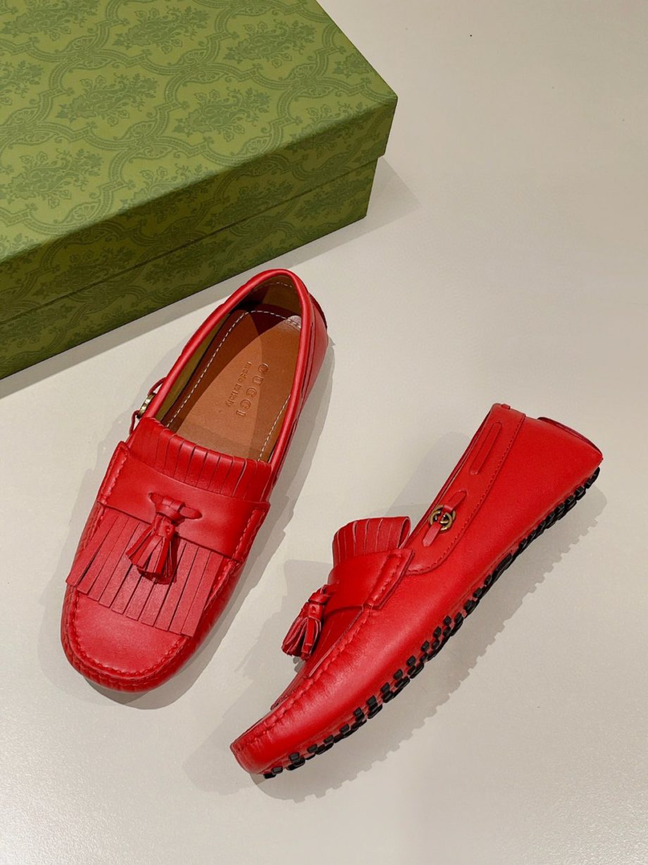GCI Men's Loafer With Driver Interlocking G Red For Men 624699