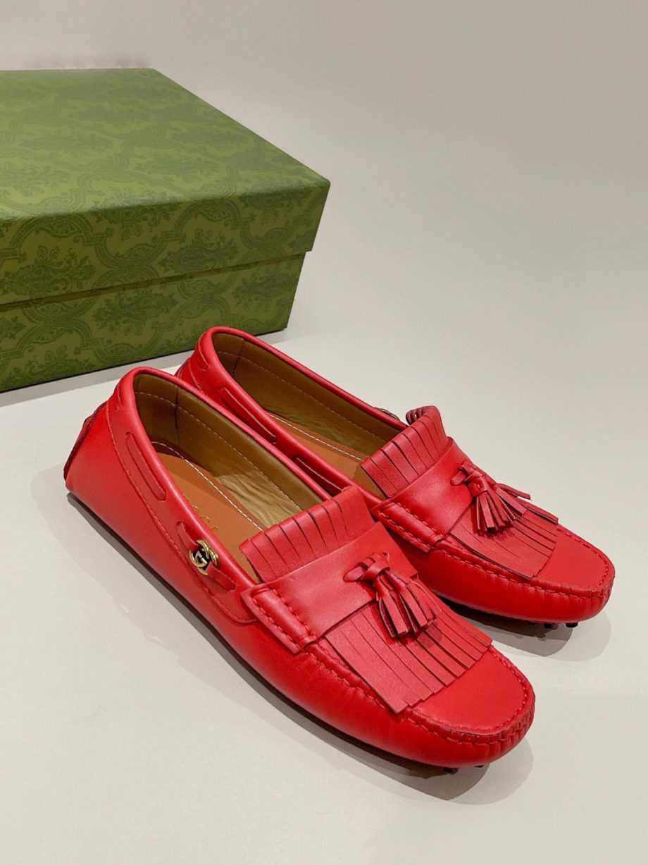 GCI Men's Loafer With Driver Interlocking G Red For Men 624699