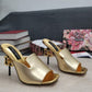 DolGa Lguana-Print Mules Gold For Women DG Shoes