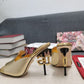 DolGa Lguana-Print Mules Gold For Women DG Shoes