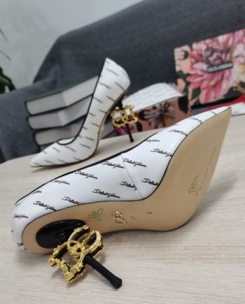 DolGa Nappa Pumps White For Women DG Shoes