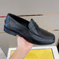 Feni Force Matte Black Loafers For Men