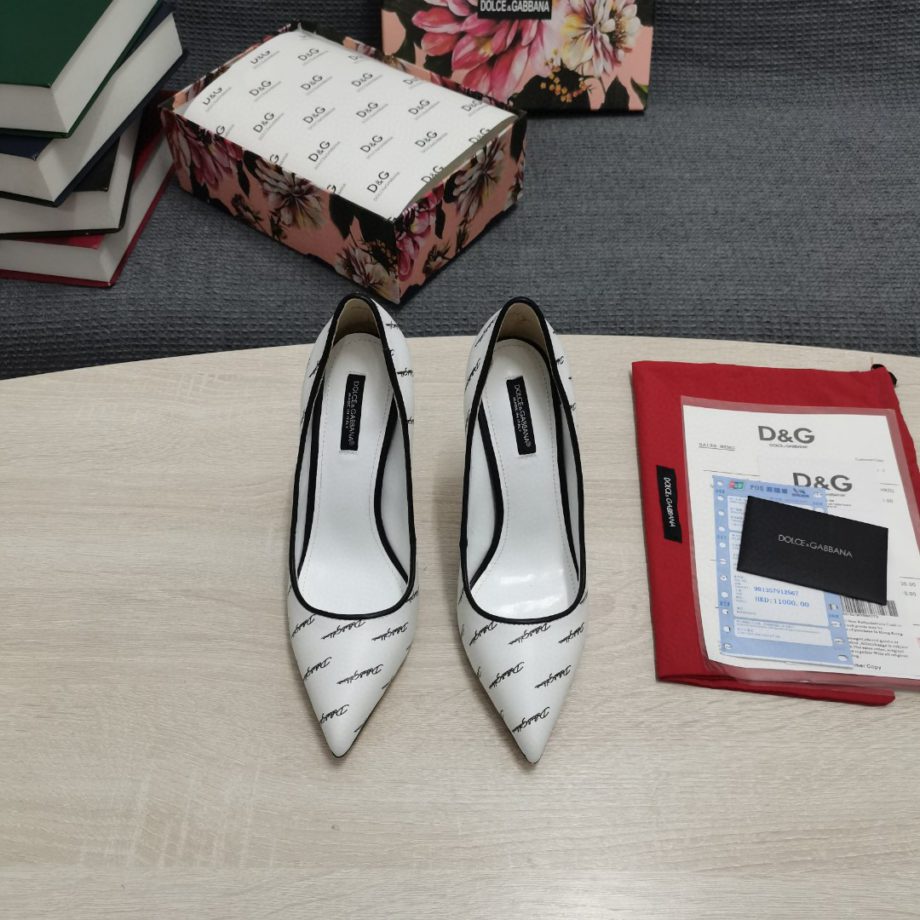 DolGa Nappa Pumps White For Women DG Shoes