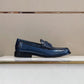 GCI Men's GG Embossed Loafers Horsebit Blue For Men 699501