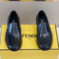 Feni Force Matte Black Loafers For Men