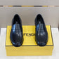 Feni Force Matte Black Loafers For Men