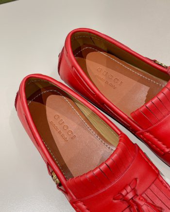 GCI Men's Loafer With Driver Interlocking G Red For Men 624699