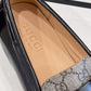 GCI Men's GG Loafers Horsebit With Tassel Black And Beige For Men 673817 17X30 1063