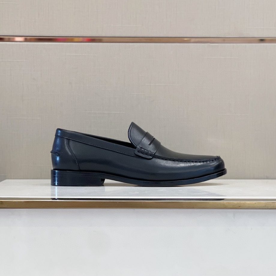 Feni Force Matte Black Loafers For Men