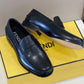 Feni Force Matte Black Loafers For Men