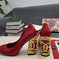 DolGa Nappa Pumps Red For Women DG Shoes