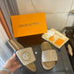 LUV Women's Pool Pillow Comfort Flat Mule Beige For Women LV