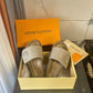 LUV Women's Pool Pillow Comfort Flat Mule Beige For Women LV