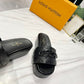LUV Jumbo Flatform Mule Black For Women LV