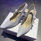 CD J'Ador Slingback Pump White For Women 2.6 in / 6.5 cm