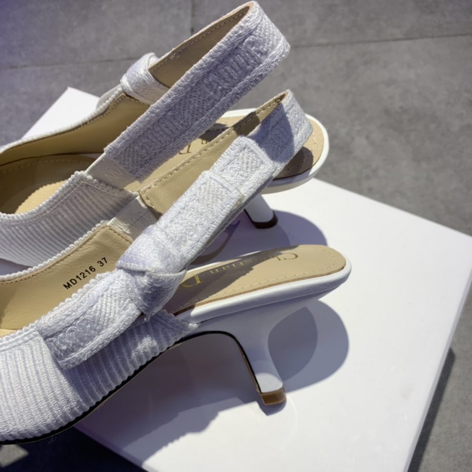 CD J'Ador Slingback Pump White For Women 2.6 in / 6.5 cm