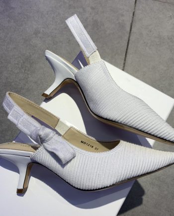 CD J'Ador Slingback Pump White For Women 2.6 in / 6.5 cm