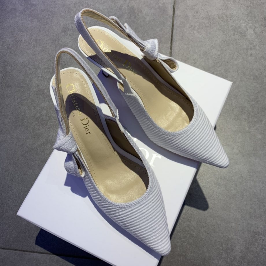 CD J'Ador Slingback Pump White For Women 2.6 in / 6.5 cm