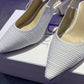 CD J'Ador Slingback Pump White For Women 2.6 in / 6.5 cm