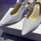 CD J'Ador Slingback Pump White For Women 2.6 in / 6.5 cm