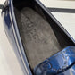 GCI Men's GG Embossed Loafers Horsebit Blue For Men 699501