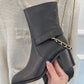CHL Women's Ankle Boots With Chain Black For Women 3.7in/9.5cm