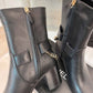 CHL Women's Ankle Boots With Chain Black For Women 3.7in/9.5cm