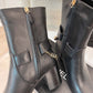 CHL Women's Ankle Boots With Chain Black For Women 3.7in/9.5cm
