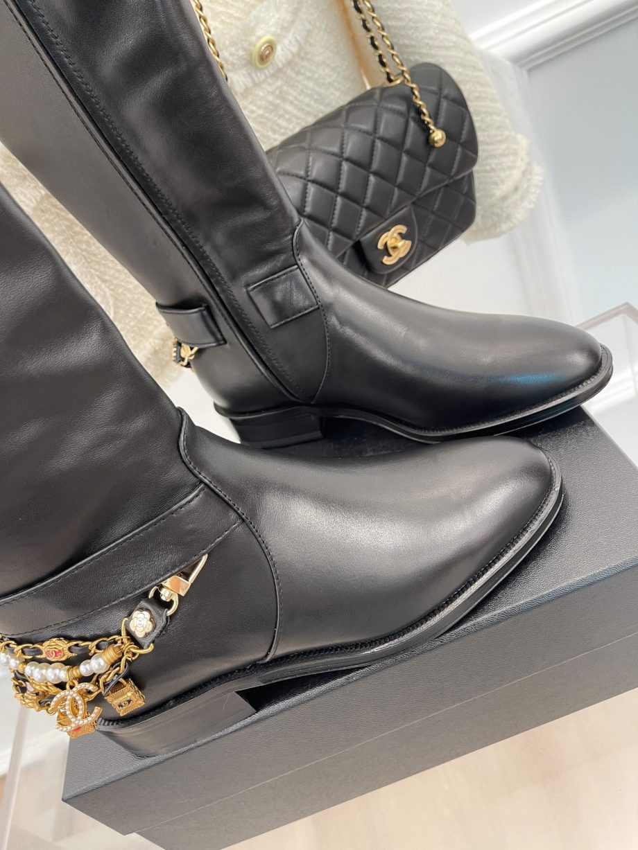 CHL Women's High Boots With Decor Black For Women 1.5in/ 4cm