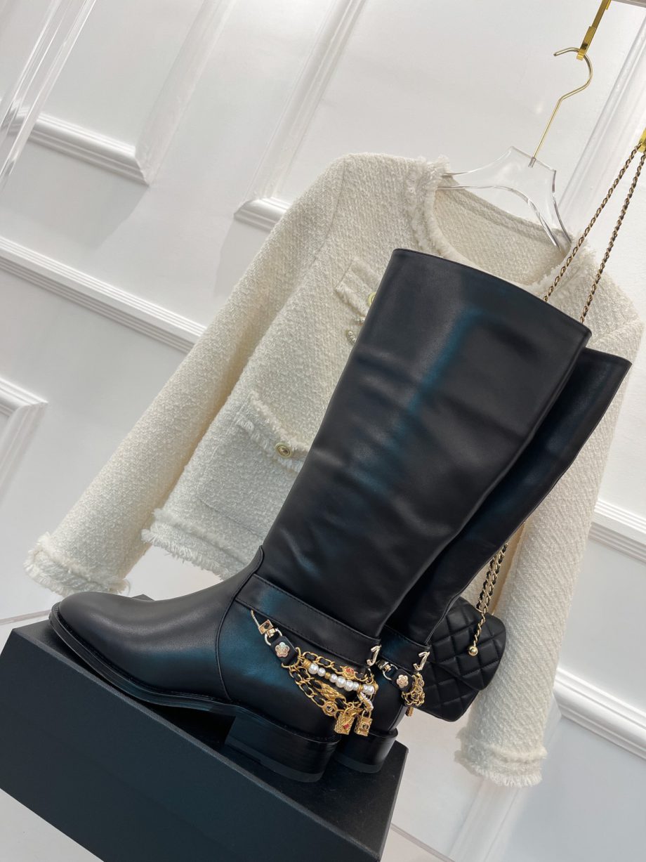 CHL Women's High Boots With Decor Black For Women 1.5in/ 4cm