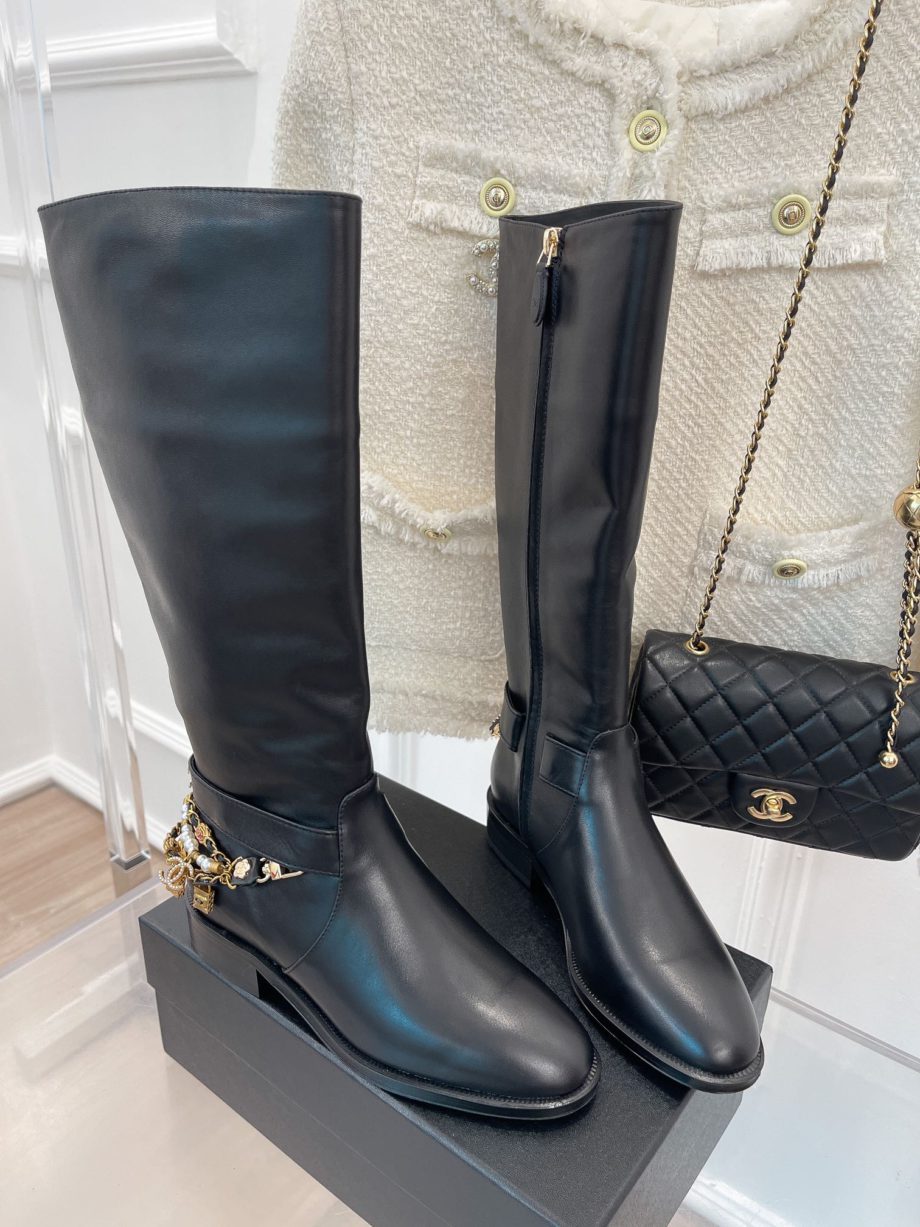 CHL Women's High Boots With Decor Black For Women 1.5in/ 4cm
