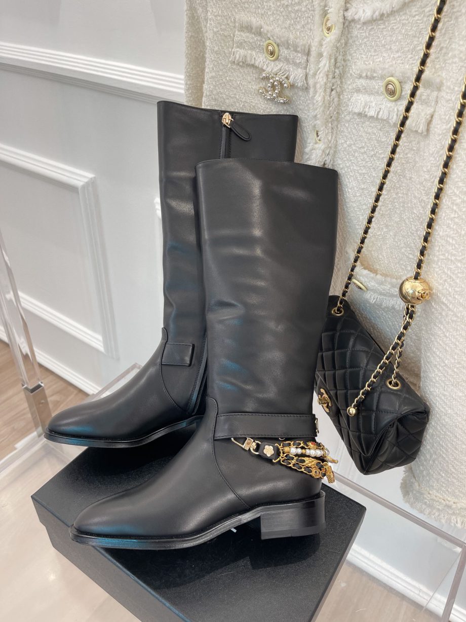 CHL Women's High Boots With Decor Black For Women 1.5in/ 4cm