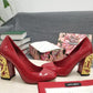 DolGa Nappa Pumps Red For Women DG Shoes