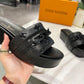 LUV Jumbo Flatform Mule Black For Women LV