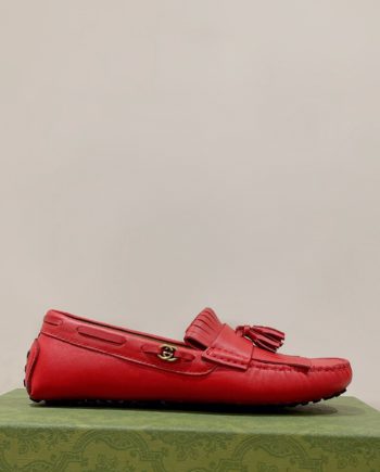 GCI Men's Loafer With Driver Interlocking G Red For Men 624699