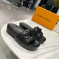 LUV Jumbo Flatform Mule Black For Women LV