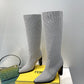 FD Cut High-Heeled FF Chenill Boots Grey For Women