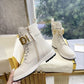 FD Fenigraphy Biker Boots White For Women 8T8355AKY6F1IEM