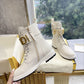 FD Fenigraphy Biker Boots White For Women 8T8355AKY6F1IEM