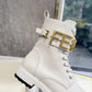 FD Fenigraphy Biker Boots White For Women 8T8355AKY6F1IEM