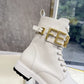 FD Fenigraphy Biker Boots White For Women 8T8355AKY6F1IEM