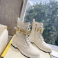 FD Fenigraphy Biker Boots White For Women 8T8355AKY6F1IEM